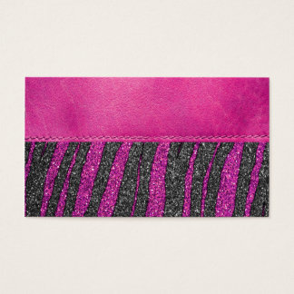 Cartes De Visite Parties scintillant de motif en cuir rose Fille