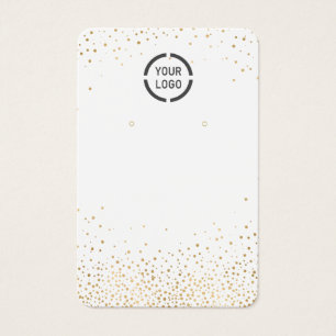 Cartes De Visite Parties scintillant d'or moderne logo personnalisé