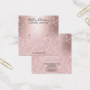 Cartes De Visite parties scintillant en or rose étalon métallique