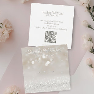 Cartes De Visite Parties scintillant Glam pour fille moderne Triple
