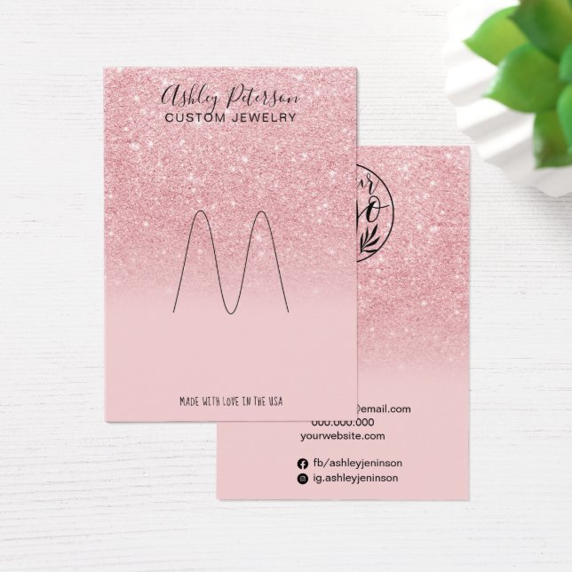 Cartes De Visite Parties scintillant rose arc-en-ciel présentoir de (Bureau)