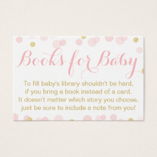 Cartes De Visite Parties scintillant rose et or Livres Confetti pou