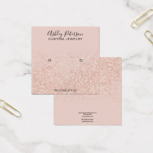 Cartes De Visite parties scintillant rose or étincelle étalon d'ore