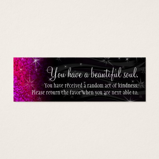 Cartes De Visite Parties scintillant Sparkles Bling Payer It Forwar (Devant)