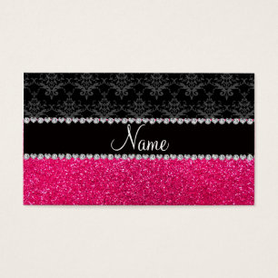 Cartes De Visite Parties scintillantes noires nommées