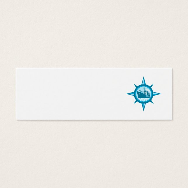 Cartes De Visite Passenger Cargo Ship Ocean Liner Compass (Devant)