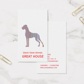Cartes de visite pastel avec illustration de Grand
