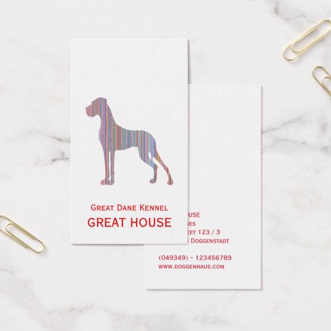 Cartes de visite pastel avec illustration de Grand (Bureau)