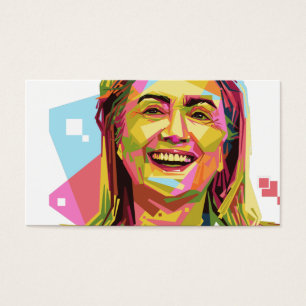 Cartes De Visite pastel Hillary Clinton