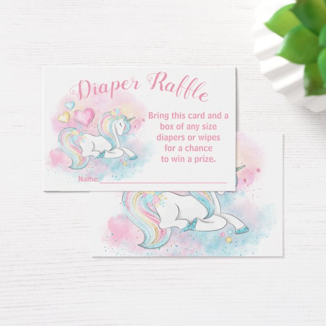 Cartes De Visite Pastel Unicorn Repas de couches Billets (Bureau)