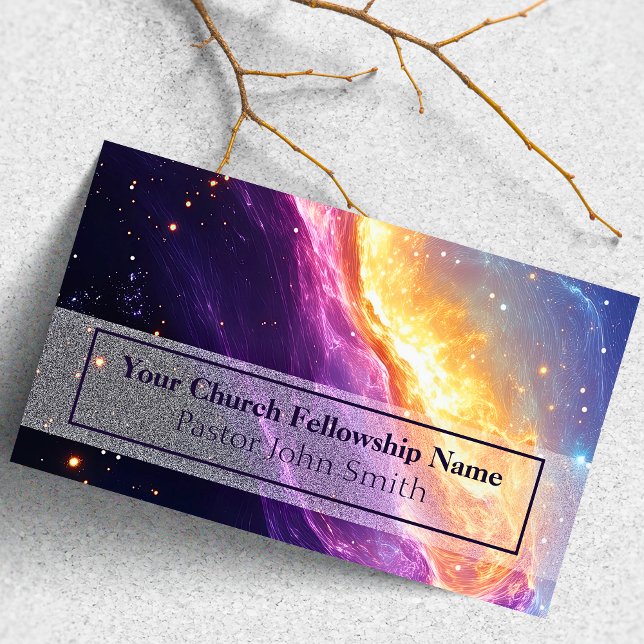 Cartes de visite pasteurs de l'église violette cél (Celestial Church Pastor Business Cards)