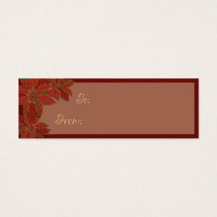 Cartes De Visite Patchwork de poinsettia