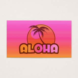 Cartes De Visite Paume de rose Aloha
