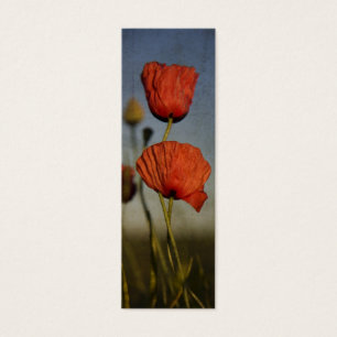 Cartes De Visite Pavots rouges, signet