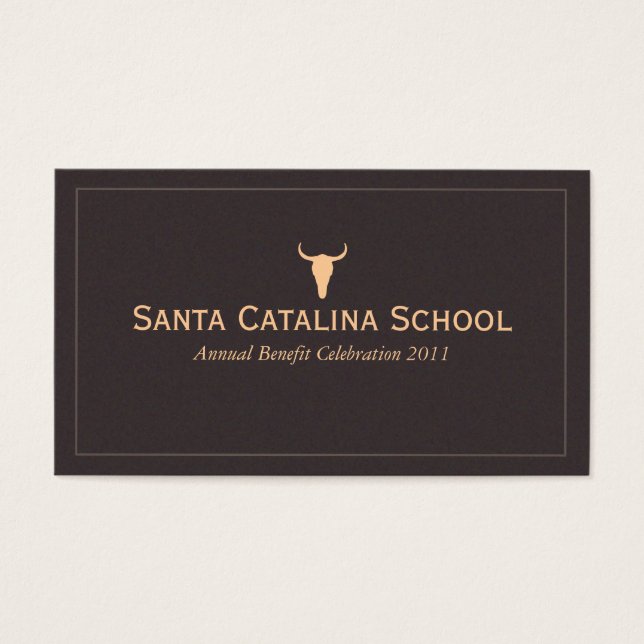 Cartes De Visite Pays Ouest Longhorns Bull Skull Cowboy Cadeaux (Devant)