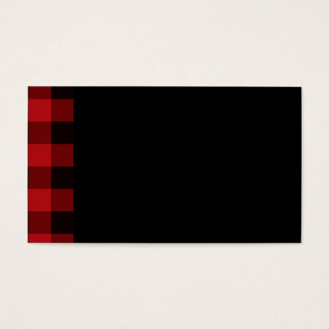 Cartes De Visite Pays rouge et noir plaid (Devant)