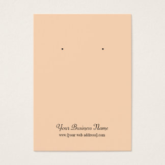 Cartes De Visite Peach Plain Simple Custom Earring Card