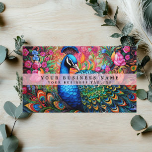 Cartes de visite Peacock colorés