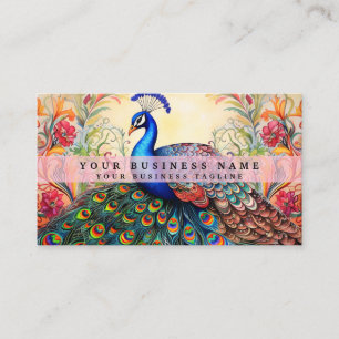 Cartes de visite Peacock colorés