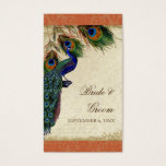 Cartes De Visite Peacock & Feathers Mariage formel Favor Cadeaux Ta<br><div class="desc">SÉLECTION DU PAPIER : Ceci est montré sur "papier de base", un autre grand choix serait "glace métallique" qui est une surface blanche et brillante perle. Il serait également magnifique sur le lin "Champagne Metallic", feutre ou l'un des autres choix. PALETTE DE COULEUR : orange, bronzé, bleu royal crème, vert...</div>