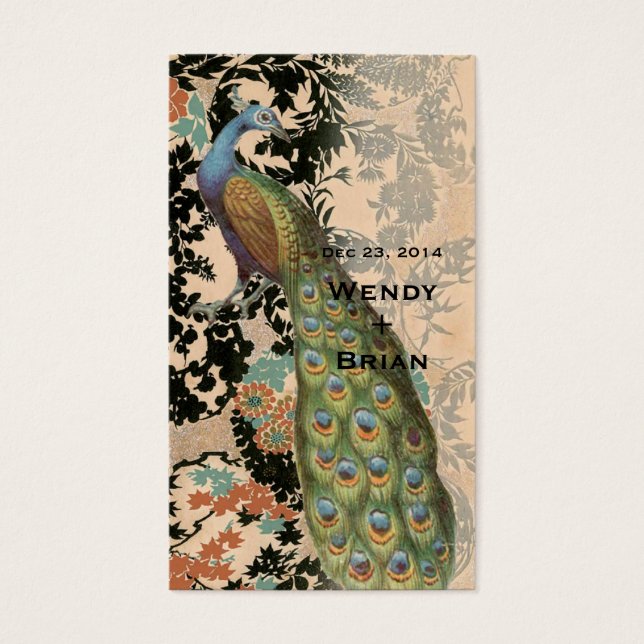 Cartes De Visite Peacock vintage (Devant)