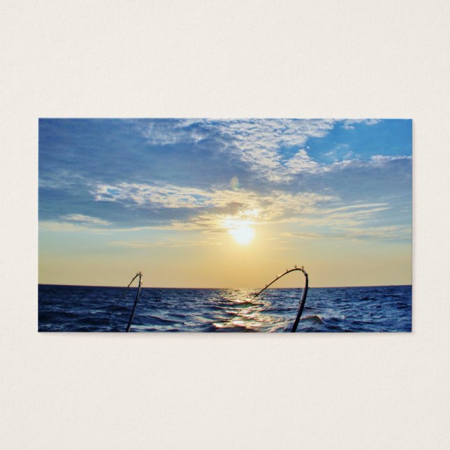 Cartes De Visite Pêche sur l'eau onde (Devant)