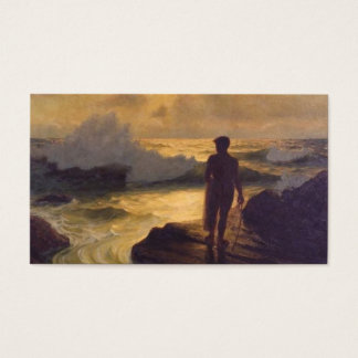 Cartes De Visite Pêcheur hawaïen, huile sur toile