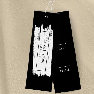 Cartes De Visite PEINT Stroke moderne noir & blanc Taille Prix Tags