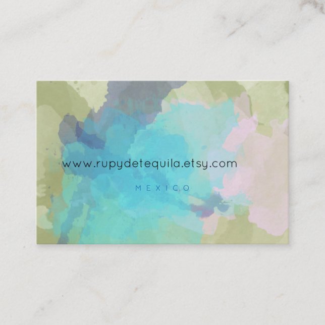Cartes de visite peintes abstraites (Devant)