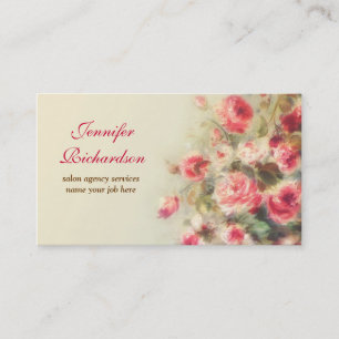 cartes de visite peints artistiques de fleurs