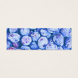 Cartes De Visite Peinture aquarelle de prunes bleues