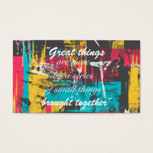 Cartes De Visite Peinture cool coups de célèbre citation "Bonnes 