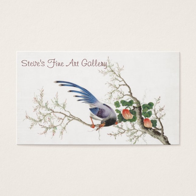 Cartes De Visite Peinture d'oiseaux chinois (Devant)