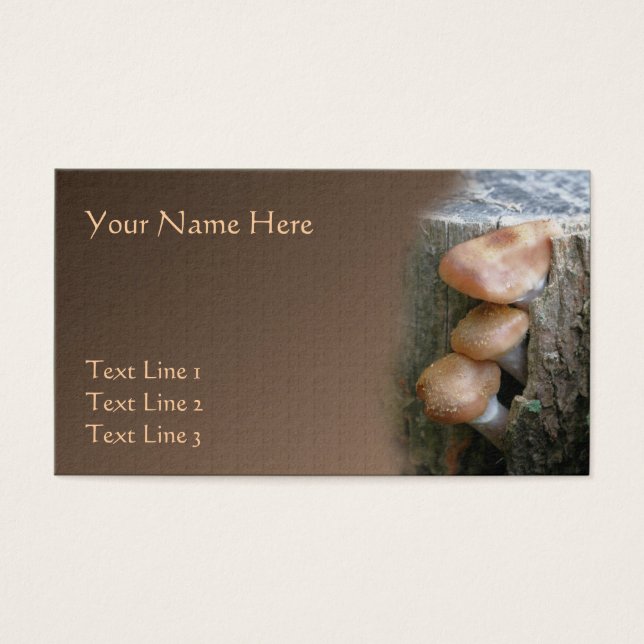 Cartes De Visite Pékin Wild Champignons Brown Nature (Devant)