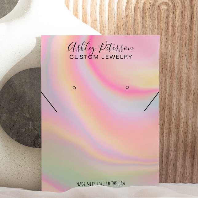 Cartes De Visite pendentif en marbre rose (Créateur téléchargé)