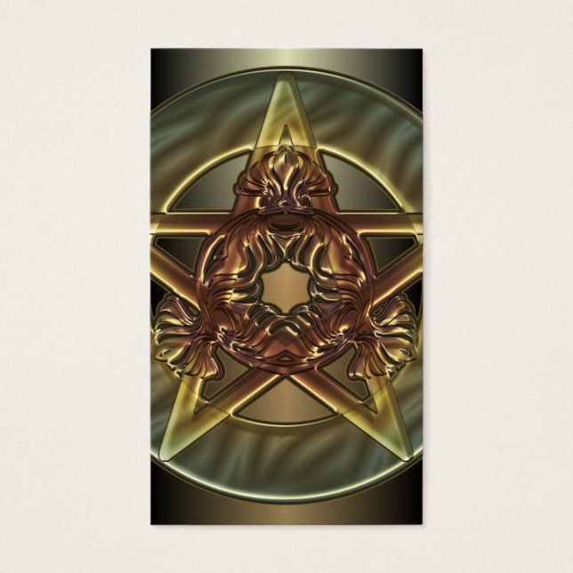 Cartes De Visite Pentacle des nuances d'automne (Devant)