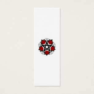 Cartes De Visite Pentagramme aux roses rouges