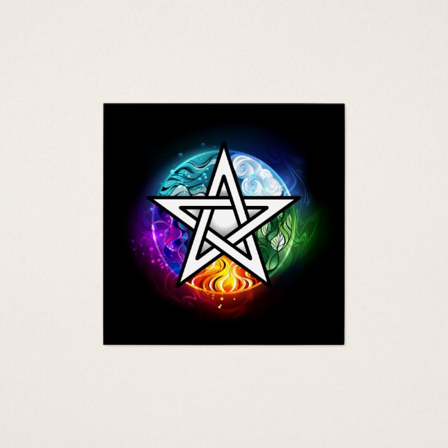 Cartes De Visite pentagramme du Wiccan (Devant)