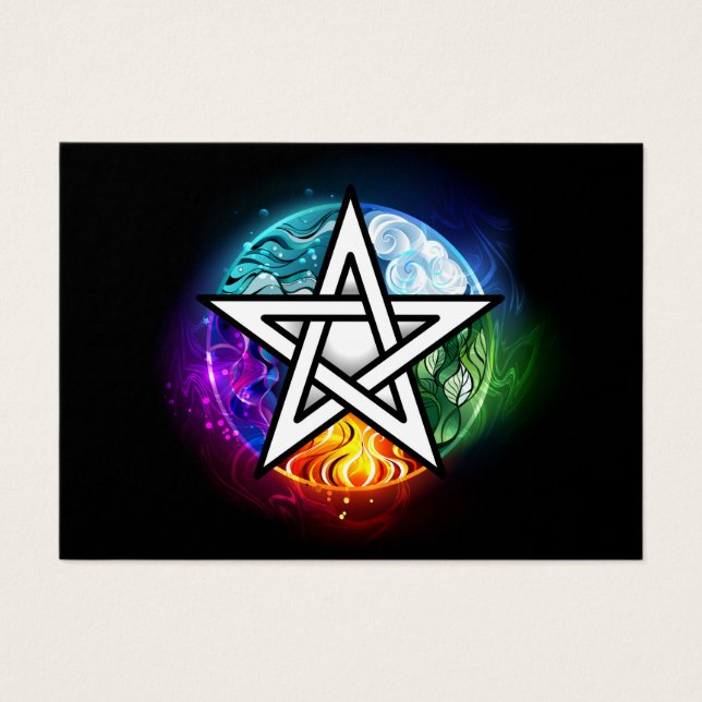 Cartes De Visite pentagramme du Wiccan (Devant)
