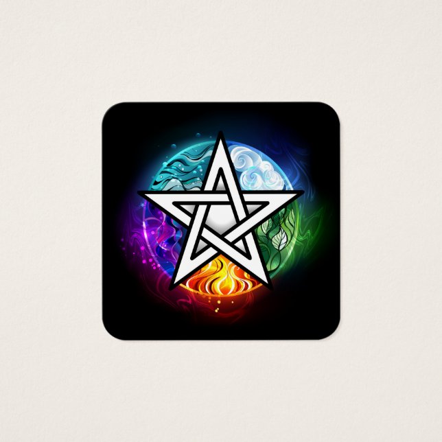 Cartes De Visite pentagramme du Wiccan (Devant)