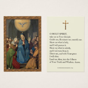Cartes De Visite Pentecôte Vierge Marie Saint-Esprit Confirmation
