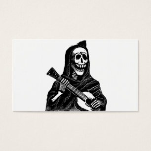 Cartes De Visite Père Noël Muerte (faucheuse mexicaine) jouant la