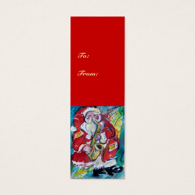 CARTES DE VISITE PÈRE NOËL & SAX, PARTI NOËL (Devant)