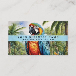 Cartes de visite perroquet coloré