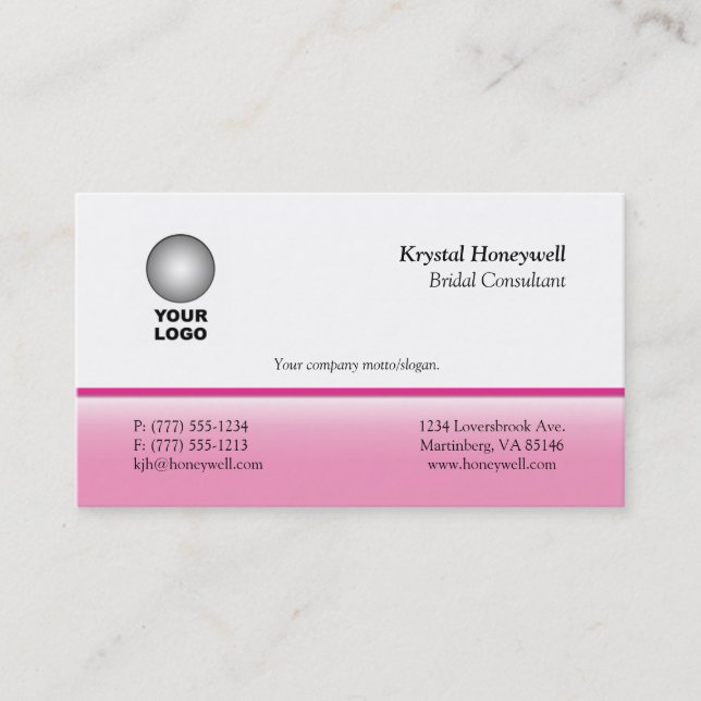 Cartes de visite personnalisables avec logo (Devant)