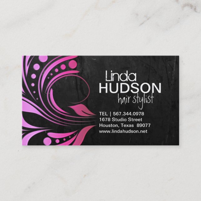 Cartes de visite personnalisables de coiffeur (Devant)