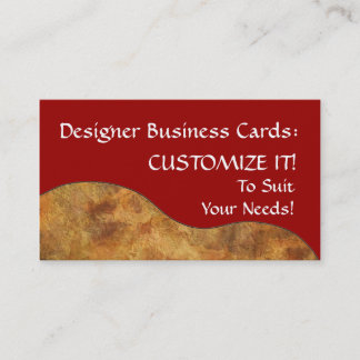 Cartes de visite PERSONNALISABLES de concepteur