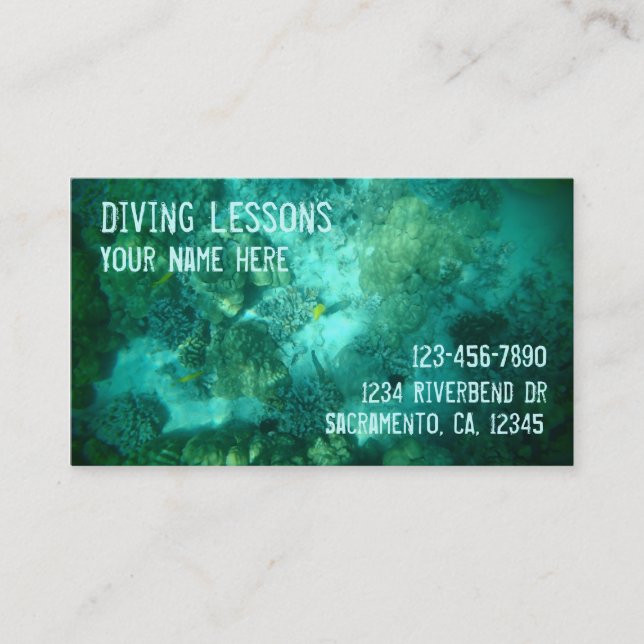 Cartes de visite personnalisables de leçon de (Devant)