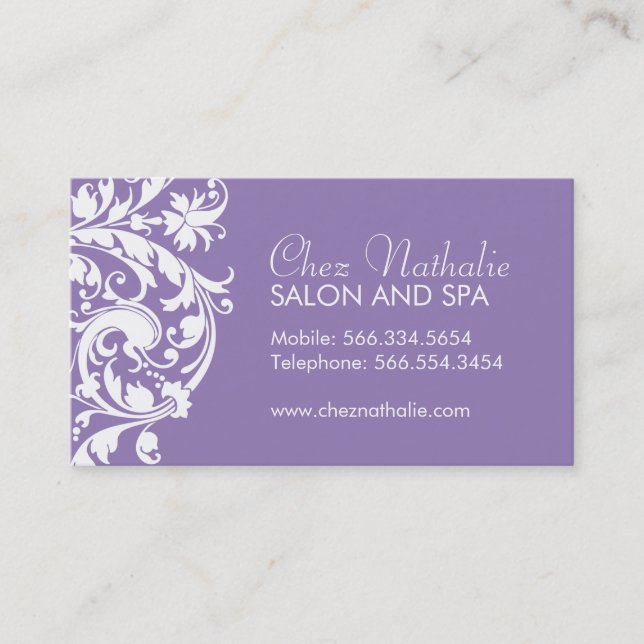 Cartes de visite personnalisables élégants (Devant)