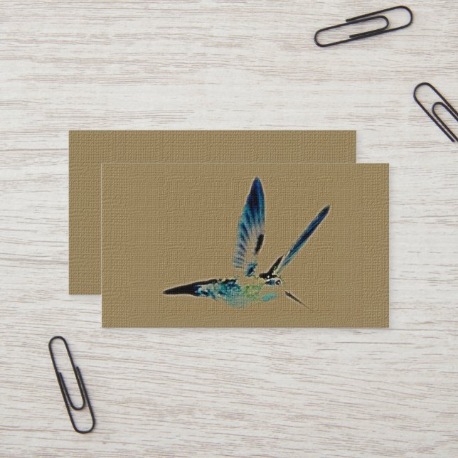 Cartes de visite personnalisables Hummingbird King (Devant/Arrière en situation)